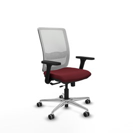 PIQUERAS Y CRESPO Silla de oficina Haches Granate y Blanco