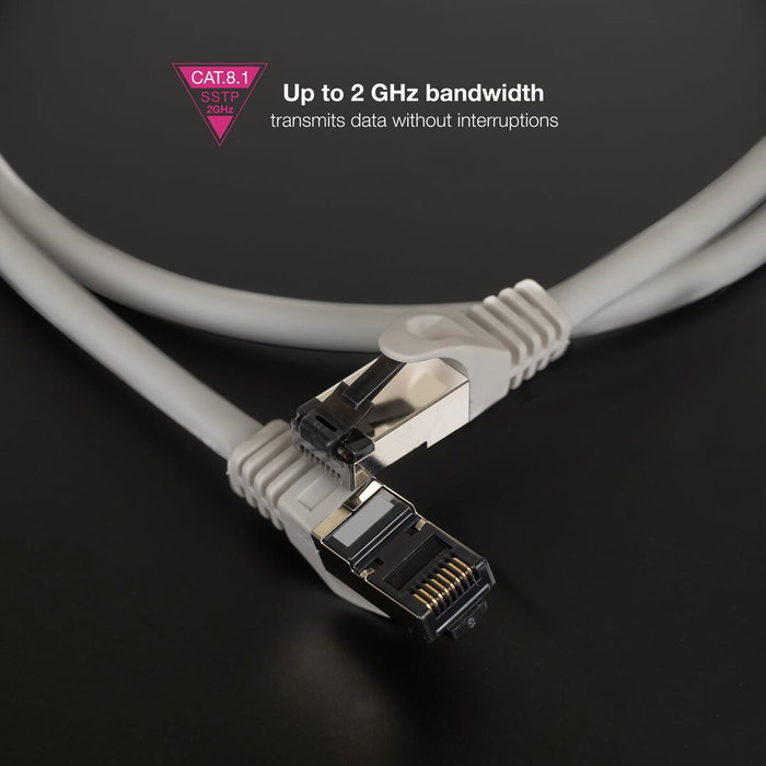 Nanocable Cable de Red Cat.8.1 SSTP AWG26 15m Gris