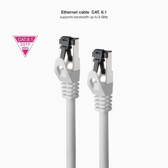 Nanocable Cable de Red Cat.8.1 SSTP AWG26 15m Gris