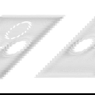 BUSCH-JAEGER 1743-884 Abdeckung für Antennensteckdosen mit 2 Anschlüssen, SAT TV Radio, Zukunft Linear, Studioweiß, 63 x 63 mm