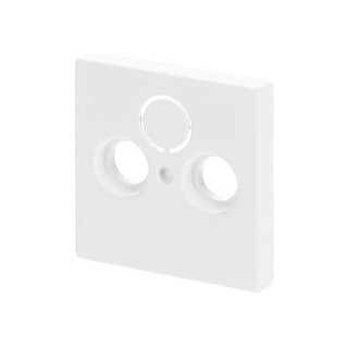 BUSCH-JAEGER 1743-884 Abdeckung für Antennensteckdosen mit 2 Anschlüssen, SAT TV Radio, Zukunft Linear, Studioweiß, 63 x 63 mm