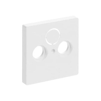 BUSCH-JAEGER 1743-884 Abdeckung für Antennensteckdosen mit 2 Anschlüssen, SAT TV Radio, Zukunft Linear, Studioweiß, 63 x 63 mm