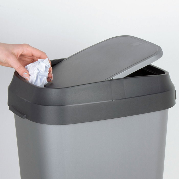 Cubo de basura Curver Gris oscuro Plástico 35 L (6 Unidades)