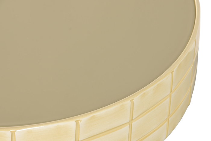 DKD Home Decor Mesita Auxiliar Mosaico Crema DKD Home Decor Mesita Auxiliar Mosaico Crema