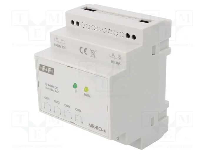 F&F Módulo de automatización expansión de salidas de relé MAX-MR-RO-4 F&F Módulo de automatización expansión de salidas de relé MAX-MR-RO-4