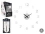 Giftdecor Reloj de Pared Decorativo Adhesivo 35 cm con Números Satinado Plata (Set de 12)