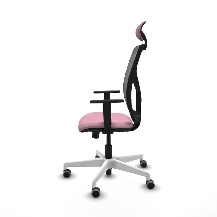 PIQUERAS Y CRESPO Silla de oficina Motilla con mecanismo Sincro, Rosa y Gris