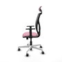 PIQUERAS Y CRESPO Silla de oficina Motilla con mecanismo Sincro, Rosa y Gris