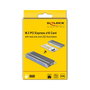 DeLOCK Adaptador PCIe a NVMe M.2 con Iluminación LED, Tarjeta PCI Express x16 (x4/x8) a 1 x M.2 Key M, Enfriamiento Pasivo, Gris, 44 mm