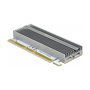 DeLOCK Adaptador PCIe a NVMe M.2 con Iluminación LED, Tarjeta PCI Express x16 (x4/x8) a 1 x M.2 Key M, Enfriamiento Pasivo, Gris, 44 mm