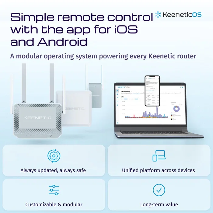Keenetic Buddy 4 (KN-3211) Repetidor Wi-Fi Mesh N300 Amplificador de Cobertura 300 Mbps, Blanco y Gris