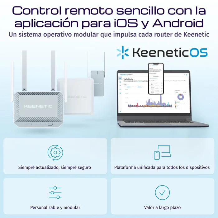 Keenetic Buddy 4 KN-3211 Repetidor WiFi 4 Blanco y Gris