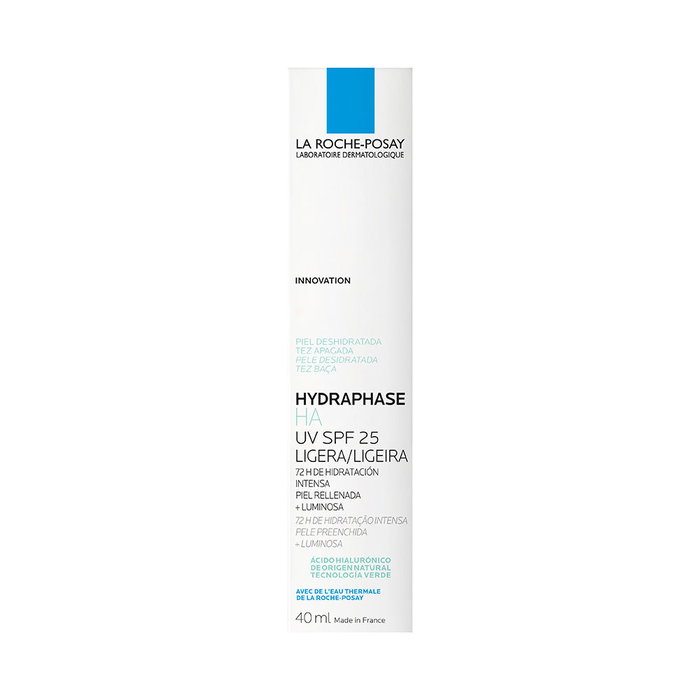 La Roche-Posay HYDRAPHASE HA UV LIGERA - Crema Hidratante Facial con Ácido Hialurónico y SPF 25 Protección UVA/UVB, Textura Ligera, 40 ml