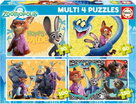 EDUCA BORRAS Puzzle Progresivo Zootrópolis 2 (50, 80, 100 y 150 piezas)