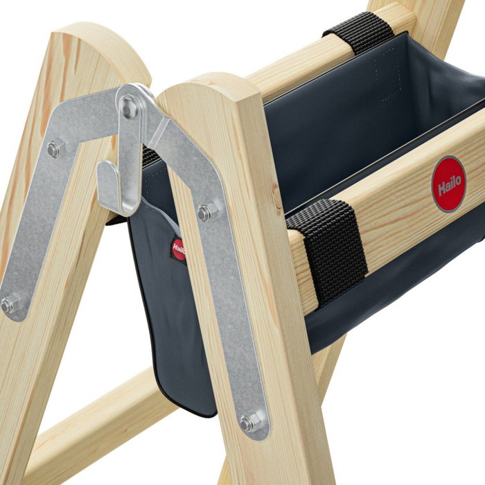 Hailo Master H80 Escalera de tijera doble de madera 2x6 Hailo Master H80 Escalera de tijera doble de madera 2x6