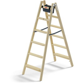Hailo Master H80 Escalera de tijera doble de madera 2x6