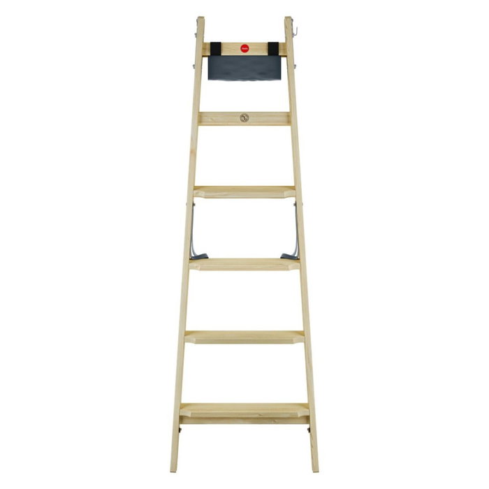 Hailo Master H80 Escalera de tijera doble de madera 2x6 Hailo Master H80 Escalera de tijera doble de madera 2x6