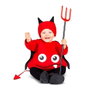 My Other Me Pequeño Diablo Disfraz Bebé Gorro, Pelele, Capa, Cola y Patucos Talla 1-2 Años