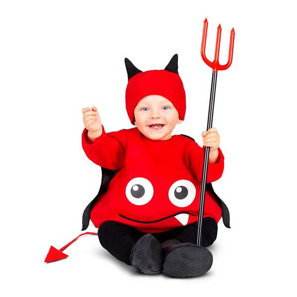 My Other Me Pequeño Diablo Disfraz Bebé Gorro, Pelele, Capa, Cola y Patucos Talla 1-2 Años My Other Me Pequeño Diablo Disfraz Bebé Gorro, Pelele, Capa, Cola y Patucos Talla 1-2 Años