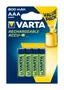 Varta 56613101404 Batería Recargable AA NiMH 800 mAh, Pack de 4 unidades, Color Azul y Verde