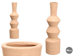 Giftdecor Jarron Geometrico 60 cm Marron Ceramica (Set de 4)