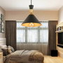 Opviq RT-17 Lámpara de Araña de Metal Negra con Altura Ajustable para Decoración del Hogar Elegante y Acogedora