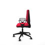 PIQUERAS Y CRESPO Silla de oficina Elche en color rojo con brazos fijos