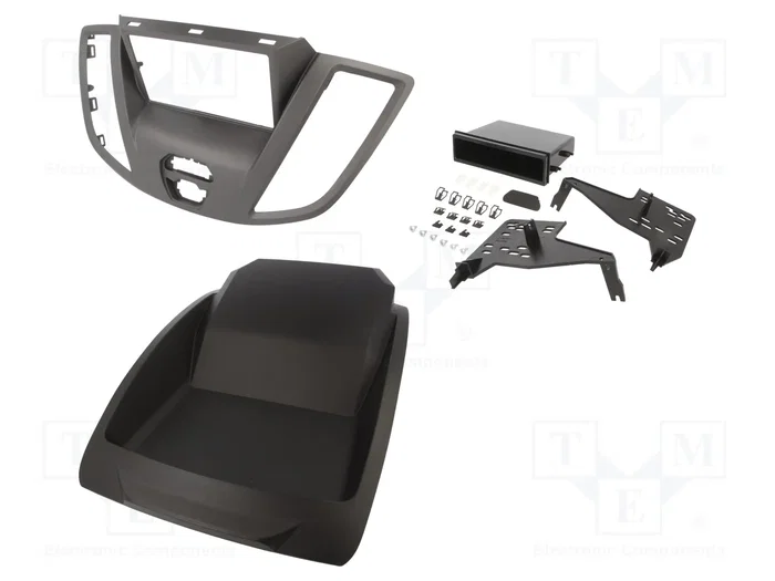 METRA Bastidor de montaje de radio para Ford Transit 2015-2019, 1 DIN/2 DIN, gris METRA Bastidor de montaje de radio para Ford Transit 2015-2019, 1 DIN/2 DIN, gris