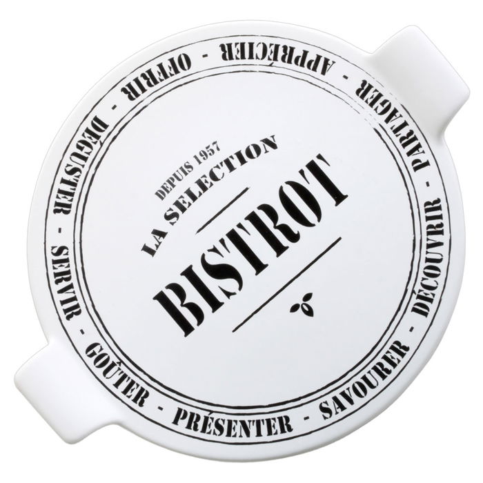 Totally Addict Bistrot Fuente para Quesos de Cerámica, Colección Bistrot, Diámetro 26 cm