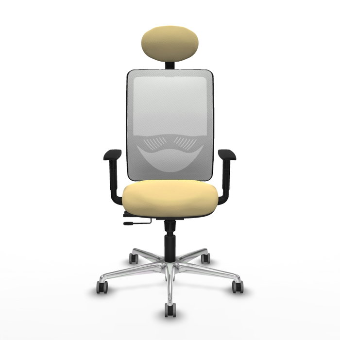 PIQUERAS Y CRESPO Silla de oficina Zulema con mecanismo Sincro/Traslack, Crema y Blanco PIQUERAS Y CRESPO Silla de oficina Zulema con mecanismo Sincro/Traslack, Crema y Blanco