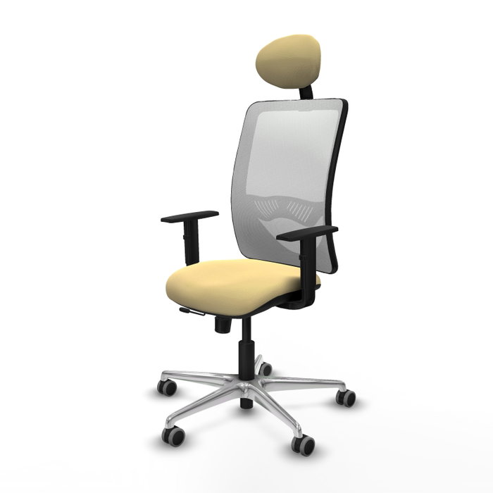 PIQUERAS Y CRESPO Silla de oficina Zulema con mecanismo Sincro/Traslack, Crema y Blanco PIQUERAS Y CRESPO Silla de oficina Zulema con mecanismo Sincro/Traslack, Crema y Blanco