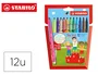 STABILO Estuche de 12 Rotuladores Trio A-Z Colores Surtidos
