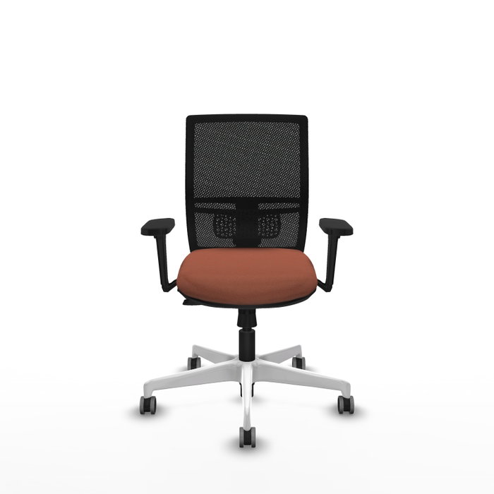 PIQUERAS Y CRESPO Silla de oficina Yunquera con mecanismo Sincro/Traslack, Marrón y Negro