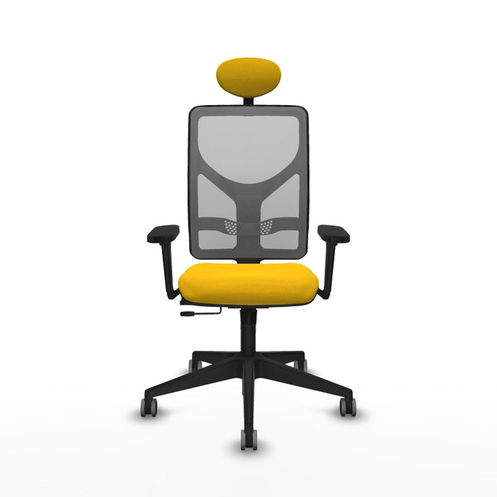 PIQUERAS Y CRESPO Silla de oficina Motilla con mecanismo Sincro/Traslack, Amarillo y Gris PIQUERAS Y CRESPO Silla de oficina Motilla con mecanismo Sincro/Traslack, Amarillo y Gris