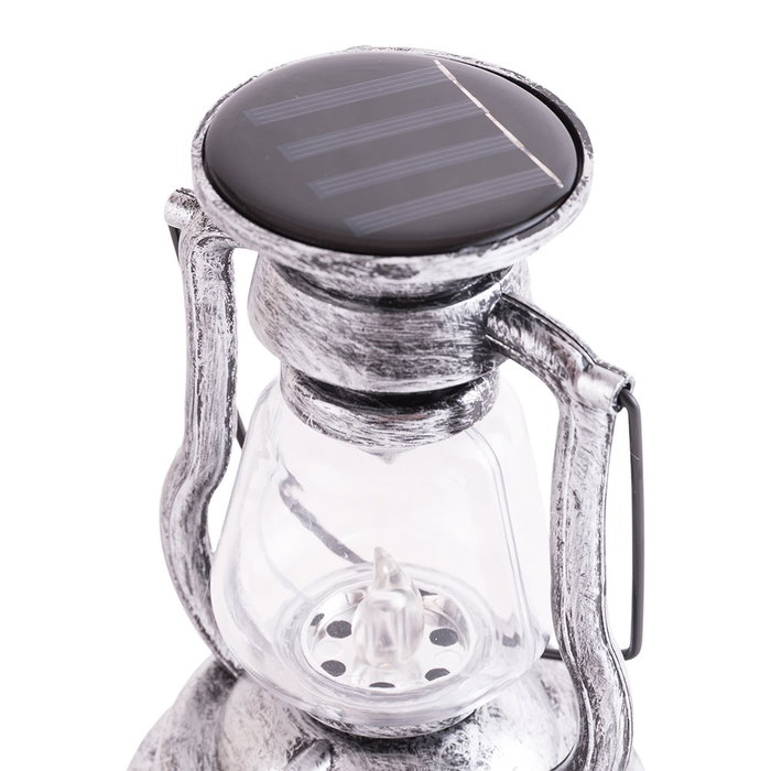 Luz LED Solar Jardín IP65 40.000H Plata
