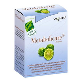 Cien Por Cien Natural Metabolicare 60 Cap. Extracto Bergamota Vazguard Fitosoma Cromo Nutrafeast Complemento Alimenticio