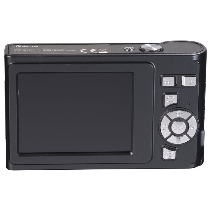 Denver DCA-4811 Cámara Compacta Digital 48 MP Full HD 1080p, Zoom 8x, Pantalla LCD 2.8", Color Negro