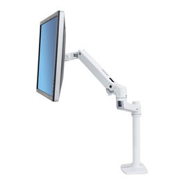 Ergotron LX Monitorarm Gelenkarm, Hochstange - Schreibtischbefestigung, Traglast 11,3 kg, Bildschirm bis 81,3 cm (32"), Höhenverstellbar, Weiß