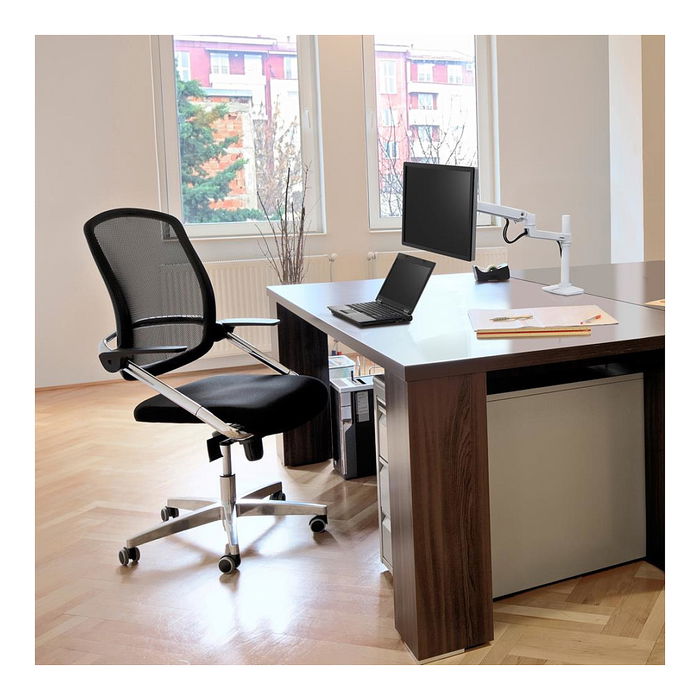 Ergotron LX Monitorarm Gelenkarm, Hochstange - Schreibtischbefestigung, Traglast 11,3 kg, Bildschirm bis 81,3 cm (32"), Höhenverstellbar, Weiß