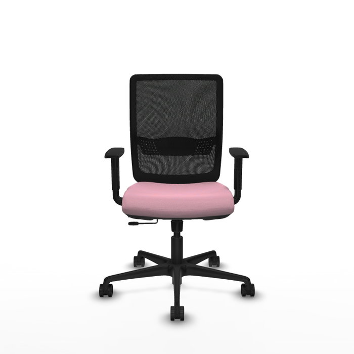 PIQUERAS Y CRESPO Silla de oficina Haches Rosa y Negro con Mecanismo Sincro/Traslack PIQUERAS Y CRESPO Silla de oficina Haches Rosa y Negro con Mecanismo Sincro/Traslack