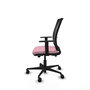 PIQUERAS Y CRESPO Silla de oficina Haches Rosa y Negro con Mecanismo Sincro/Traslack