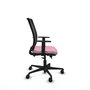 PIQUERAS Y CRESPO Silla de oficina Haches Rosa y Negro con Mecanismo Sincro/Traslack