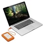 LaCie Rugged Secure STFR2000403 Disco Duro Externo Portátil 2TB USB-C 3.2 Gen 1 Cifrado AES-256 bits, Resistente a Golpes, Agua y Caídas, Compatible PC/Mac, Color Naranja y Blanco
