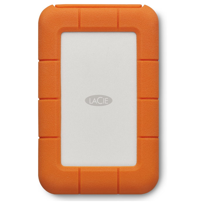 LaCie Rugged Secure - Disco Duro Externo 2 TB, USB-C USB 3.2 Gen 1, Resistente a Golpes, Agua y Polvo, Naranja