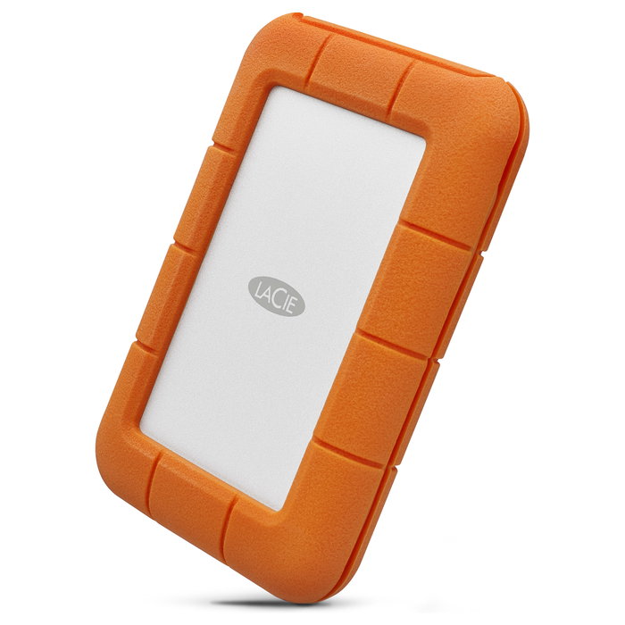 LaCie Rugged Secure - Disco Duro Externo 2 TB, USB-C USB 3.2 Gen 1, Resistente a Golpes, Agua y Polvo, Naranja