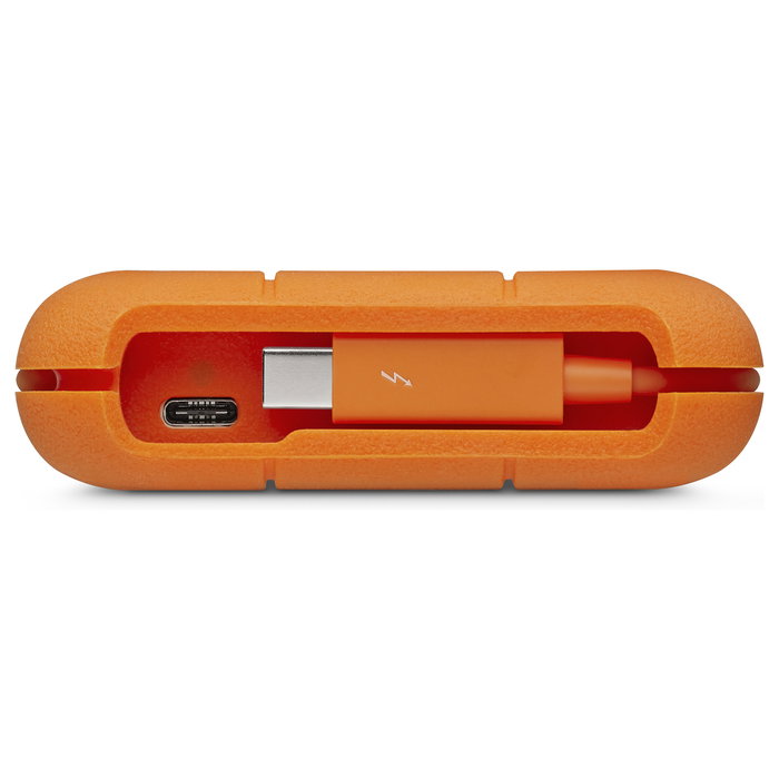 LaCie Rugged Secure - Disco Duro Externo 2 TB, USB-C USB 3.2 Gen 1, Resistente a Golpes, Agua y Polvo, Naranja
