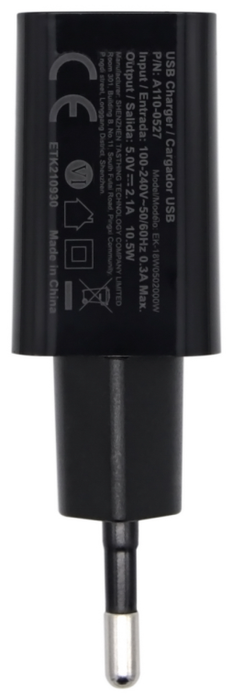 Aisens Cargador de Pared USB 10W A110-0527 Negro Aisens Cargador de Pared USB 10W A110-0527 Negro