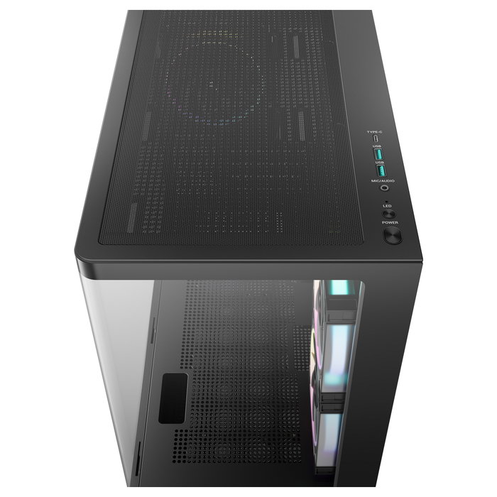 DeepCool CG380U 3F Torre PC Gaming Negro ITX micro ATX Vidrio Templado RGB