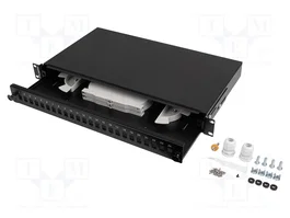 LANBERG FOP1-24SS-LDB Panel de parcheo 1U Negro
