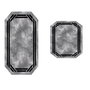 Mijölnir 21020615Sy Juego de Alfombrillas de Baño Antideslizantes Antibacterianas de Poliéster Color Gris y Negro